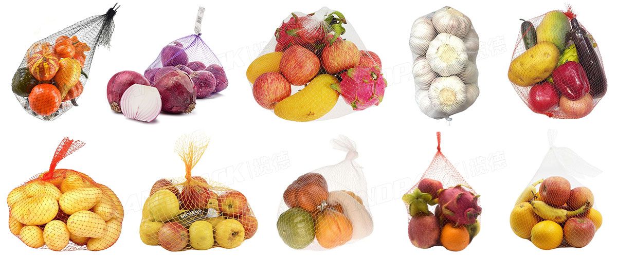 Automatic Granule Vegetable Fruit Mesh Net Bags Packing Machine